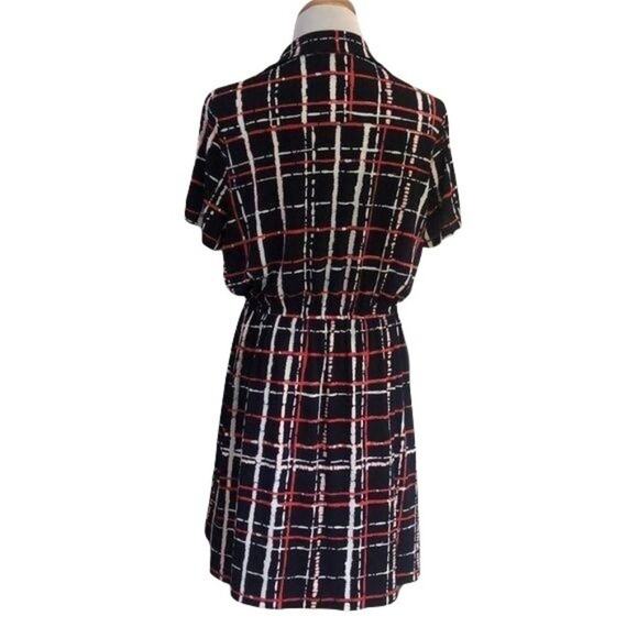 EnFocus 14P red white blue check summer dress - Picture 5 of 11